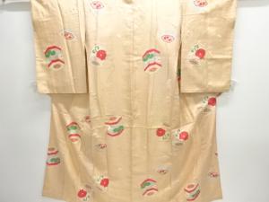 アンティーク　貝桶模様着物